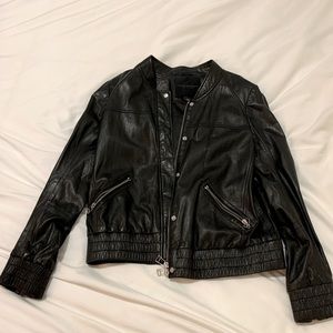 Club Monaco barely worn leather jacket